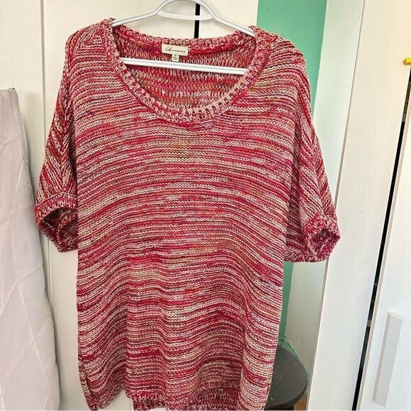 Autograph slouchy dolman sleeve line pattern knit sweater small - Picture 5 of 6